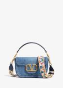 Valentino Garavani Alltime handtas van denim met leren details