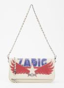 Zadig&Voltaire Rock clutch van leer met logo
