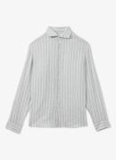 Reiss Ruban regular fit overhemd van linnen met streepprint
