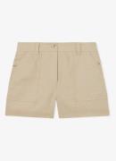 Reiss Ashby mid waist straight fit korte broek van linnen