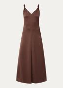 Selected Femme Maxi jurk met V-hals en gevlochten detail