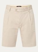 Boggi Milano Straight fit korte broek van lyocell met steekzakken