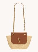 Saint Laurent Panier schoudertas met kalfsleren details