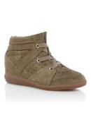 Isabel Marant Bobby sneakerwedge van kalfssuède
