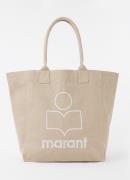 Isabel Marant Yenky shopper van canvas met logoborduring