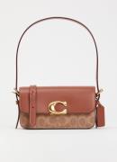 Coach Zoe schoudertas van leer met logoprint