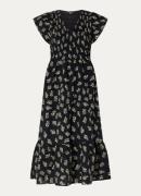 Rails Clementine midi jurk met bloemenprint en smockwerk