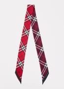 Burberry Sjaal van zijde met ruitdessin 180 x 8 cm