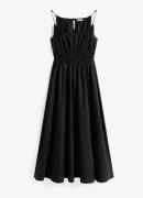 Tommy Hilfiger Maxi jurk met smockwerk en plooien