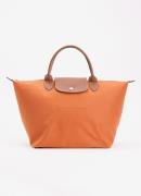 Longchamp Le Pliage Original handtas M met leren details