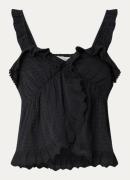 Fabienne Chapot Cherie crop top met broderie