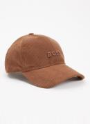 BOSS Pet van corduroy met logoborduring