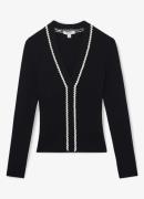 Reiss Lauri ribgebreide top met V-hals