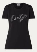 Liu Jo T-shirt met logo en strass