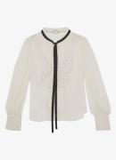 Reiss Sara tuniek met sjaalkraag en details van kant