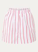 The Frankie Shop Lui high waist loose fit korte broek met streepprint