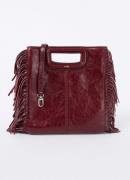 Maje M bag crossbodytas van leer met franjes