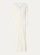 Sandro Midi jurk met opengewerkt dessin