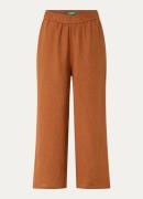 Benetton High waist wide fit pantalon van linnen
