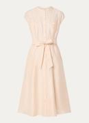 L.K.Bennett Fran midi blousejurk in linnenblend met borst- en steekzak...
