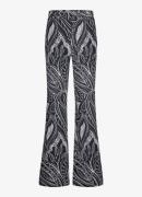 Studio Anneloes Marilon mid waist wide fit broek met print