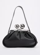MaxMara Clutch van leer met afneembare schouderriem
