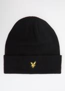 Lyle & Scott Muts in wolblend met logo