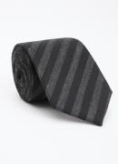 Strellson Stropdas in zijdeblend met streepprint