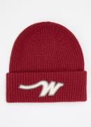 MaxMara Alben ribgebreide muts van wol