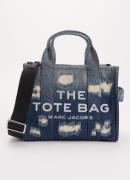Marc Jacobs The Small Tote handtas van denim met logo