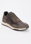 Dune London Thornbury sneaker van leer met suède details