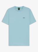 BOSS T-shirt van stretchkatoen met contrastlogo