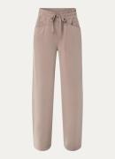 Moscow Familiar mid waist wide fit joggingbroek met steekzakken