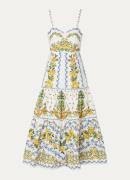 Farm Rio Sicily gelaagde midi jurk met bloemenprint