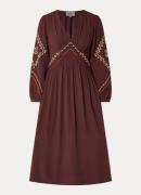 ba&sh Tany midi jurk met borduring