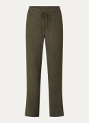 OPUS Marou Crinkle high waist loose fit broek met structuur