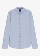 BOSS Slim fit overhemd van jersey met microdessin