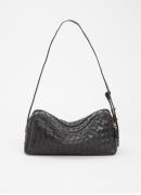 Elleme Trousse Woven schoudertas van lamsleer