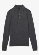 Reiss Trafford regular fit fijngebreide polo van merino wol
