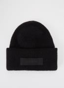 Jacquemus Le Bonnet grofgebreide muts in alpaca wolblend met logo