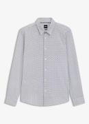BOSS Slim fit overhemd met microdessin