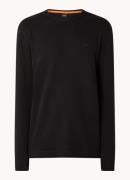 BOSS Tempesto longsleeve met structuur en logo