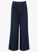 Whistles High waist wide fit broek van chambray