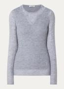 Sandro Semi-transparante ribgebreide top van wol