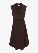 Reiss Harlan midi jurk met watervalhals