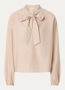 OPUS Tuniek in lyocellblend met structuur en sjaalkraag