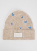 Fabienne Chapot Lidia muts in merino wolblend met borduring