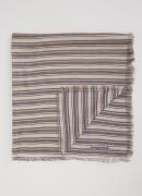 Becksöndergaard Strifillia Sia sjaal van zijde met streepprint 65 x 65...