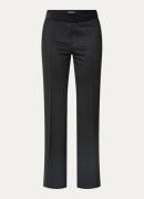 Gardeur Zaria-P high waist slim fit pantalon met lurex en persplooi
