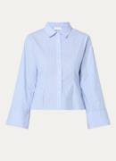Neo Noir Rosa cropped blouse met streepprint